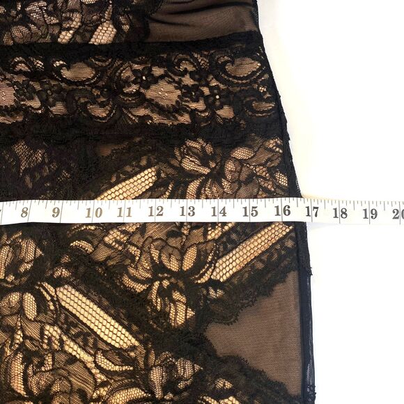 Nicole Miller Lace Sheath Dress Size M Black Beige Lining Stretch NWT CE 10053 - Picture 15 of 16